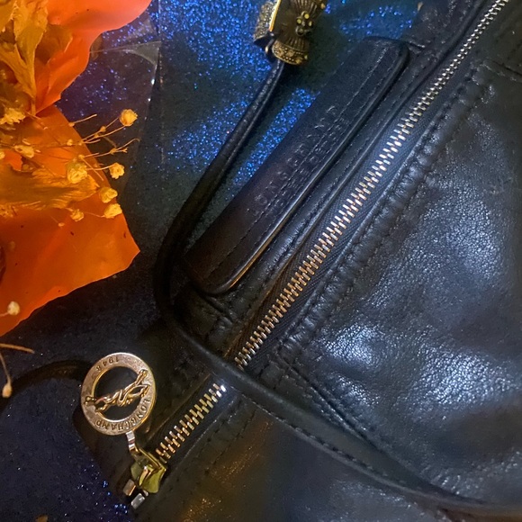 SOLD LONGCHAMP BUTTERY BLACK RARE LEATHER MINI CROSSBODY Bag GORG EDGY - Picture 9 of 16